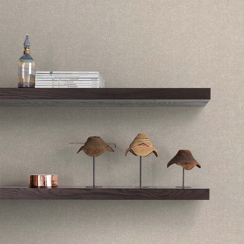 Grandeco Nomad Chenille Texture Silver Wallpaper Roll 10m x 53cm